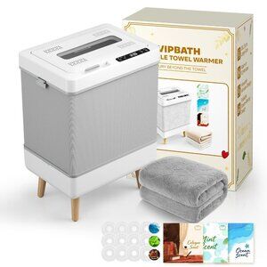 35L Towel Warmer Gift Set Family-Sized Foldable Design with Window, Dual Safety